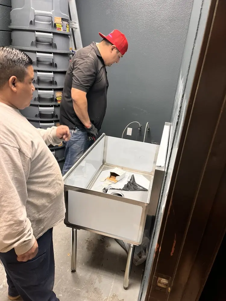 Commercial plumbing and sink installation in Martinez